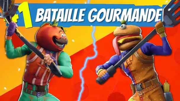 BATAILLE GOURMANDE : Burger VS Pizza sur Fortnite !