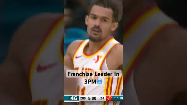 Trae Young Is NOW THE HAWKS FRANCHISE LEADER In 3PM! 👌❄️| #Shorts