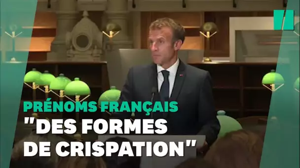 Emmanuel Macron critique Éric Zemmour sans le nommer sur les "prénoms français"