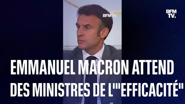 Emmanuel Macron au gouvernement: "J'attends de vous de l'efficacité"