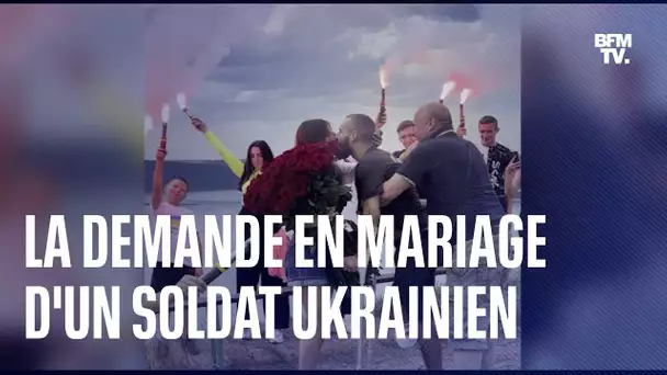 De retour du front, ce soldat ukrainien demande sa compagne en mariage