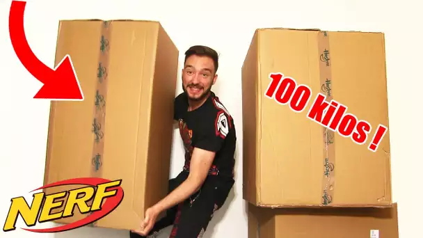 OUVERTURE DE COLIS DE 100 KILOS NERF SURPRISE !!