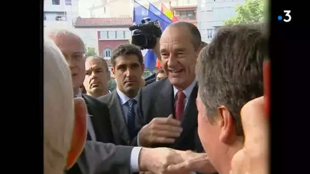 La visite du président Chirac en Pays catalan en 2001 pour le sommet franco-espagnol