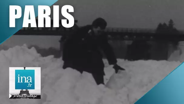 1956 : La Seine gelée à Paris et en banlieue| Archive INA