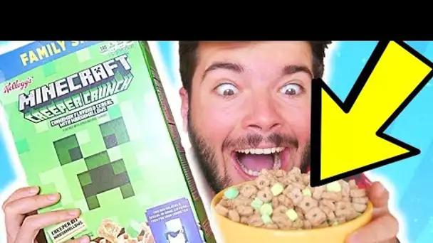 *ULTRA RARE* JE DEGUSTE DES VRAIS CEREALES MINECRAFT OFFICIEL ! (c'est trop bon)