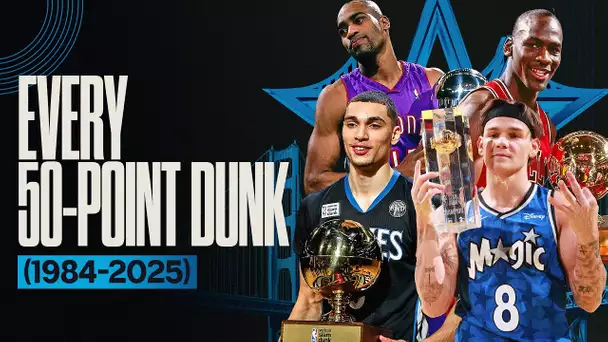 Every 50-Point Dunk In NBA Slam Dunk Contest History (1984-2025)!