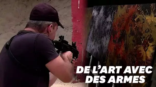 Cet ex-militaire israélien peint avec des armes à feu, une "guérison par l'art"