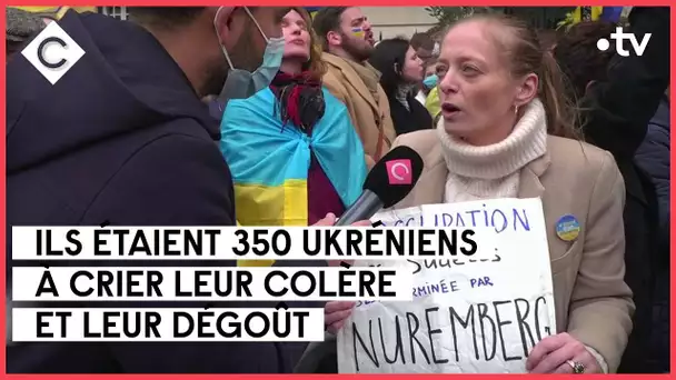 La détresse et la colère des Ukrainiens en France - C à Vous - 24/02/2022