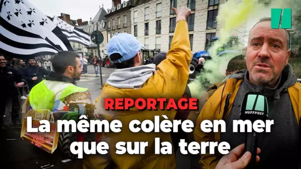 À Rennes, ces marins pêcheurs ont rejoint les agriculteurs en colère dans la rue