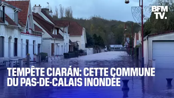 Pas-de-Calais: la commune de Saint-Léonard frappée par des inondations après la tempête Ciarán