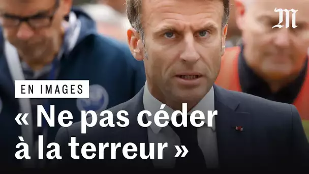 Arras : Emmanuel Macron appelle à « ne pas céder à la terreur »