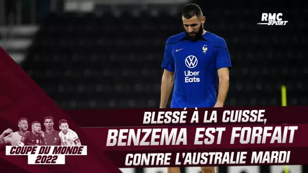 Equipe de France : Blessé à la cuisse, Benzema forfait pour l'Australie et incertain pour la suite