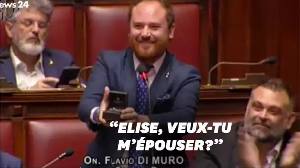 Ce député italien a fait sa demande en mariage en pleine séance