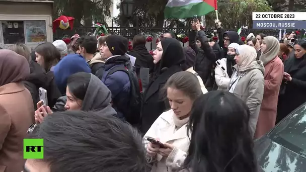 🇷🇺  Manifestation de soutien à Gaza devant l'ambassade palestinienne à Moscou