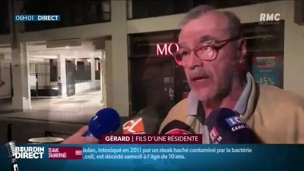 Incendie dans un Ehpad à Paris: "La moquette est noircie, il n'y a plus de lumière, un trou noir"