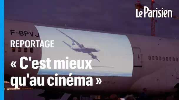 « C'est mieux qu'au cinéma » : des films projetés sur un Boeing 747 au Bourget