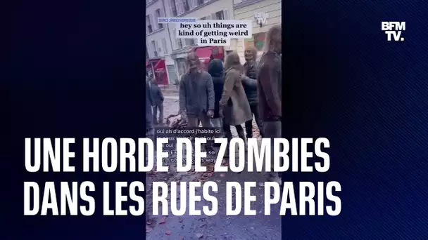 Paris: une horde de zombies dans les rues pour le tournage du spin-off de "The Walking Dead"