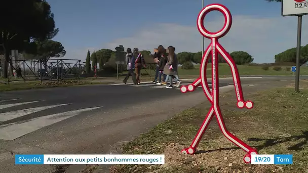 De petits bonhommes rouges pour la sécurité des piétons à Gaillac