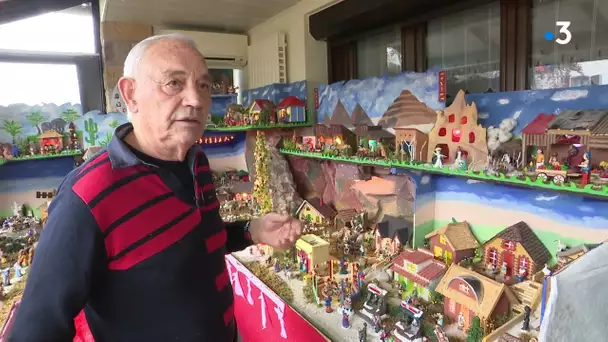 Haute-Saône : il crée des fresques et crèches de Noël dans sa véranda