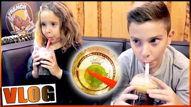 Papa Vlog #3 ou Une journée dans notre assiette / On teste le Bubble Tea / VLOGTOBER