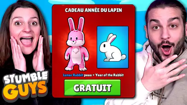 NOUVEAU SKIN GRATUIT SUR STUMBLE GUYS ! NOUVELLE OFFRE NOUVEL AN LUNAIRE !