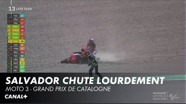 Salvador chute lourdement - Grand Prix de Catalogne - Moto 3