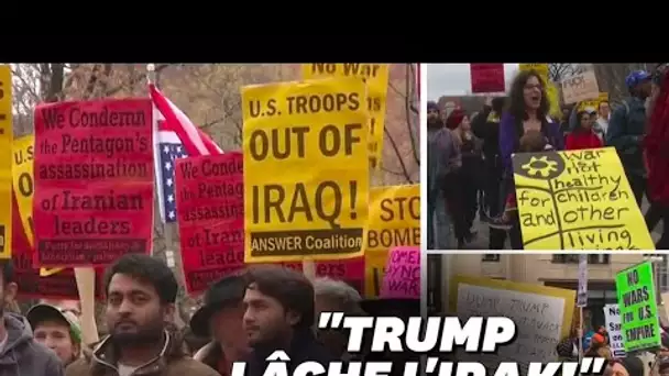 "Pas de guerre contre l'Iran", scandent ces manifestants aux Etats-Unis