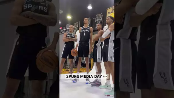 First-glimpse of the 2023-24 Spurs on Media Day! 🔥 | #Shorts