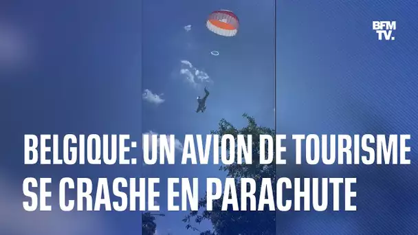 Cet avion de tourisme a évité le pire en se posant à l'aide d'un parachute près de Bruges