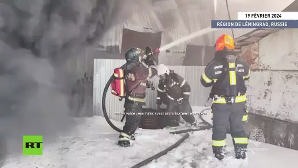 🇷🇺  Russie : incendie d'une station-service dans la région de Léningrad (Saint-Pétersbourg)