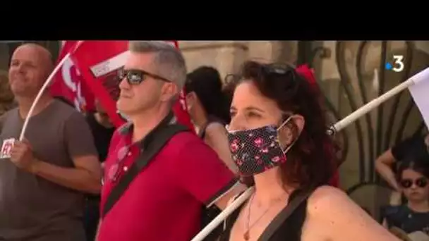 Montpellier : rassemblement des enseignants inquiets pour la rentrée scolaire