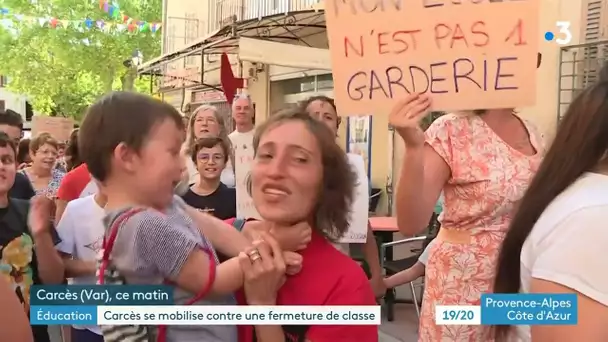 A Carcès, parents, élus et enseignants manifestent contre la fermeture d'une classe de maternelle