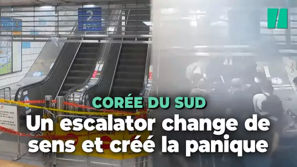 En Corée, un escalator change de sens et créé la panique, 14 personnes blessées