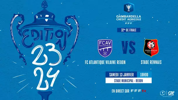 32es I FC Atlantique Vilaine Redon - Stade Rennais en direct (17h55) I Coupe Gambardella 23-24