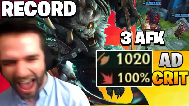 💥NOUVEAU RECORD : RENGAR 1020 AD + 100% CRIT ! Avec 3 Afk dans ma team ! Best of