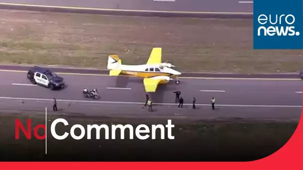 Atterrissage d'urgence d'un avion sur une autoroute aux Etats-Unis
