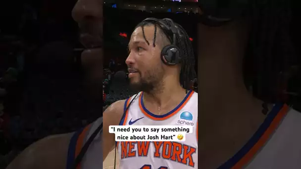 “No” - Jalen Brunson when asked to say something nice about Josh Hart 🤣 | #Shorts