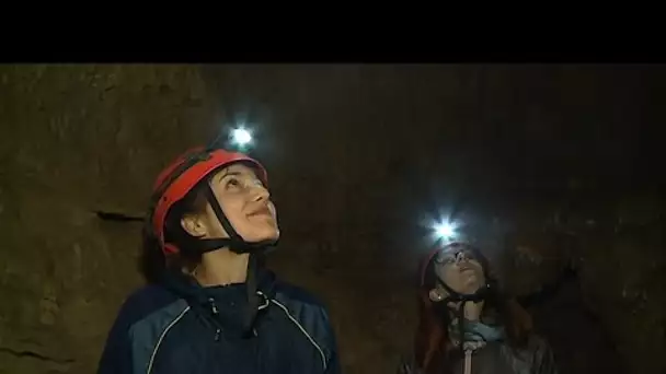 Initiation à la spéléologie dans la grotte de la Reille