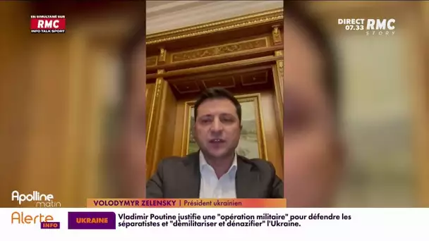 Ukraine : le président Volodymyr Zelensky appelle au calme la population