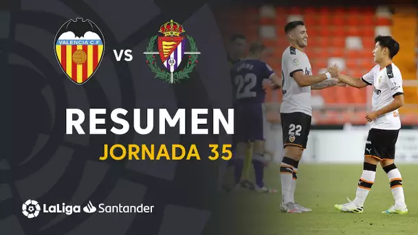 Resumen de Valencia CF vs Real Valladolid (2-1)