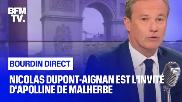 Nicolas Dupont-Aignan face à Apolline de Malherbe en direct