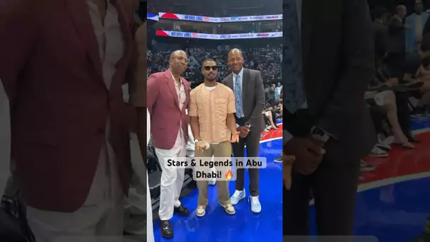 Michael B. Jordan chopping it up with some NBA legends in Abu Dhabi! 👀 | #Shorts
