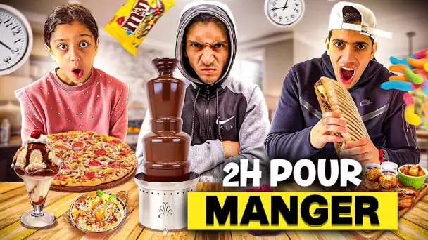 ON A 2 HEURES POUR MANGER TOUT CE QU'ON VEUX ! ( c'est GRAVE dur )