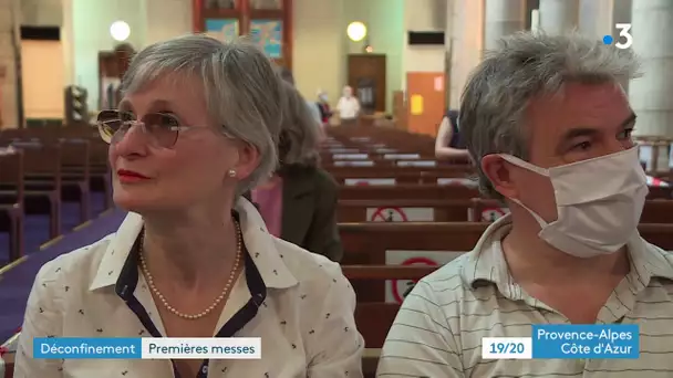 Nice : première messe en l'église Saint-Pierre  d'Arène après le confinement