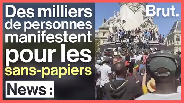 Des milliers de personnes manifestent à Paris pour les sans-papiers