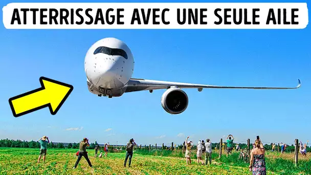 L’avion Qui A Atterri Avec Une Seule Aile