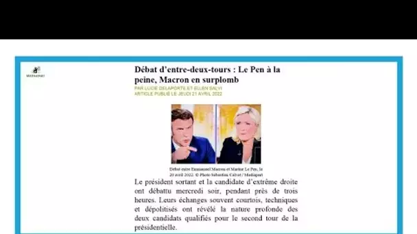 "Le débat entre Emmanuel Macron et Marine Le Pen, sommet de la dépolitisation" • FRANCE 24
