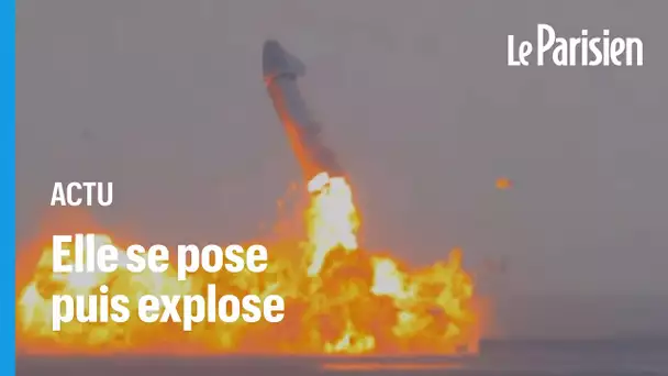 Un prototype de la fusée Starship de SpaceX parvient à se poser, puis explose