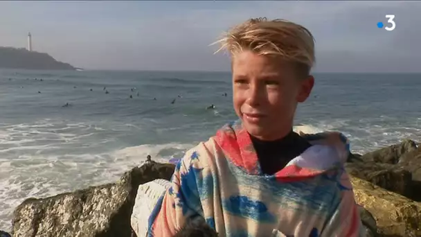 Le basque d&#039;Anglet Tom Larrondo, 13 ans, décroche le titre de champion de France de surf