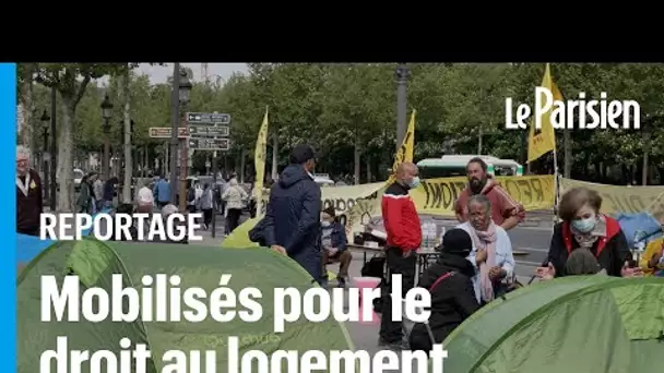 Le DAL campe sur les Champs-Elysées pour obtenir le relogement de 152 familles